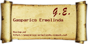 Gasparics Ermelinda névjegykártya
